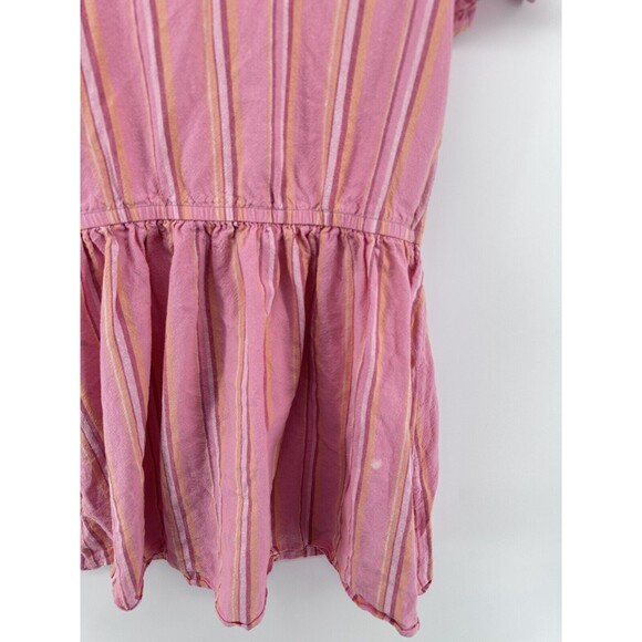 Size XL 12 Gap Kids Multi Color Stripe Linen Rayon Swing Dress - Picture 2 of 5